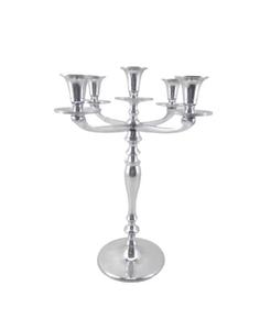 Candélabre à 5 bras en argent de qualité supérieure à bas prix candélabre en aluminium fait main en métal pour pièce maîtresse de mariage - Product Image 5