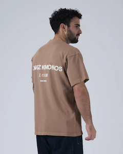 2025 logotipo personalizado DTG impreso 100% algodón cuello redondo Camiseta transpirable 280gsm hombro caído tela de lona de talla grande camisetas para hombres - Product Image 4