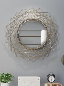 กรอบกระจกผนังโลหะทำด้วยมือที่ไม่เหมือนใครพร้อมลวดลายศิลปะนูนกรอบกระจกดีไซน์ใหม่ - Product Image 2