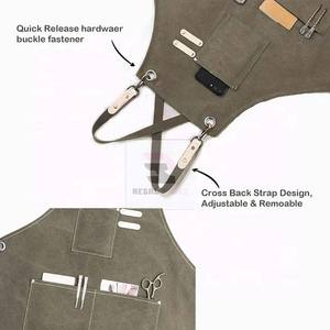 ผ้ากันเปื้อนสำหรับช่างตัดผมกันน้ำมีสายคล้องไหล่ทำจากหนัง PU ปรับโลโก้ได้ตามต้องการ - Product Image 3