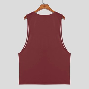 2025 verano estilo étnico estampado cuello en V sin mangas hombres camisetas sin mangas de punto Streetwear entrenamiento ropa Casual de talla grande-OEM - Product Image 6