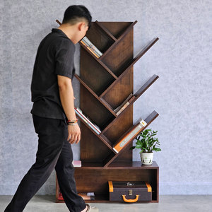 Estantería de Madera de Caucho KS68217 de 85x27x150cm, Tipo Árbol, para Sala de Estar - Product Image 5