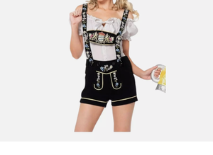 Design Your Own Custom Made <b>Women</b> <b>Lederhosen</b> Shorts Fully Customized Adult Size Solid Color <b>Women</b> Bavarian <b>Lederhosen</b> - Product Image 5