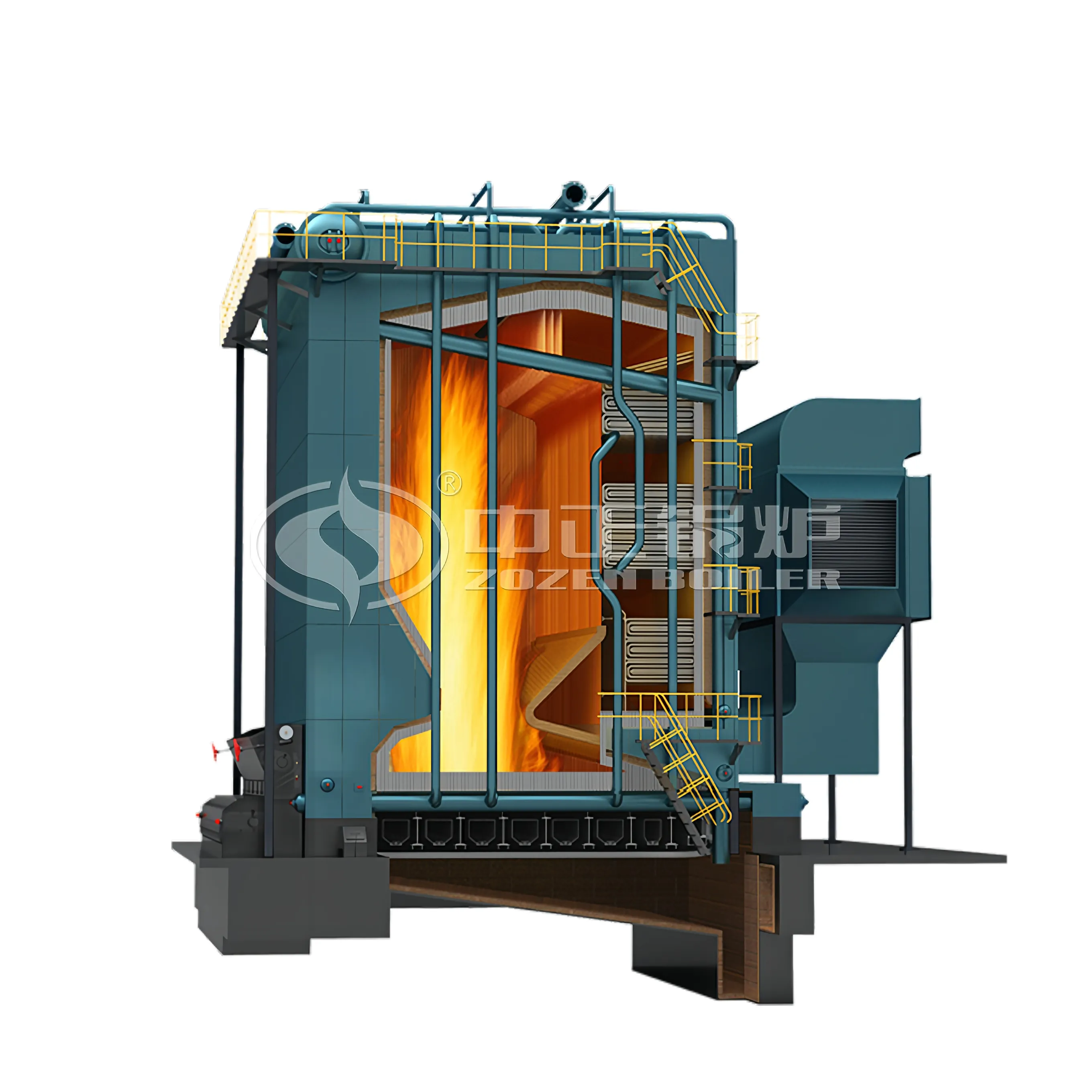 Caldeira a vapor de biomassa de pellets de madeira de 20 toneladas com economia de energia para instalações químicas