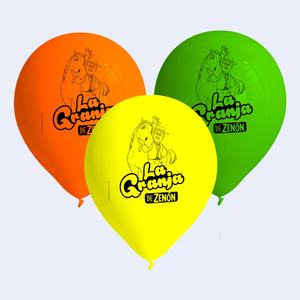 Ballons en latex jetables La Granja De Zenon, 8 pièces, décorations pour fêtes d'enfants - Product Image 1