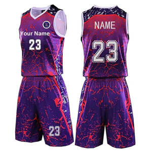 2025 vente en gros hommes respirant Polyester basket-ball maillot imprimé équipe Sublimation pratique porter avec appliques techniques - Product Image 3