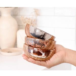 Outil de cuisine de bol de noix en bois de joint de résine de haute qualité pour la vaisselle bol décoratif prix de gros tendance en australie - Product Image 5