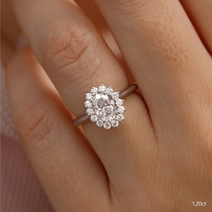 แหวนหมั้นเพชรทรงวงรีทรงรีสีทอง14K สุดหรูสำหรับทั้งชายและหญิงเทรนด์ส่งตรงจากโรงงาน - Product Image 6