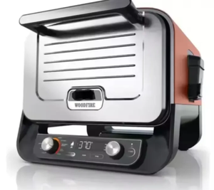 Venta caliente Original Woodfire OO101UK Horno eléctrico al aire libre Marrón Plata Asador Pizza Barbacoa Fumador Nuevo y oficial - Product Image 1