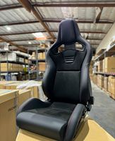Paire universelle de sièges baquet sport Recaro de course avec fibre de carbone et cuir, sièges intérieurs arrière de voiture étanches Plug & Play