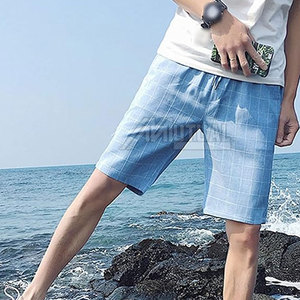 Pantalones cortos de algodón simples para hombres con diseño limpio para trajes casuales Pantalones cortos para hombres para clima cálido - Product Image 4