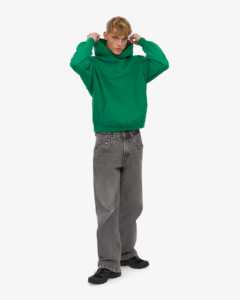 เสื้อมีฮู้ดโอเวอร์ไซส์ระบายอากาศพรีเมี่ยมสำหรับผู้ชายเสื้อฮิปฮอปผ้าคอตตอนโอเวอร์ไซส์สีทึบดีไซน์ใหม่ - Product Image 4