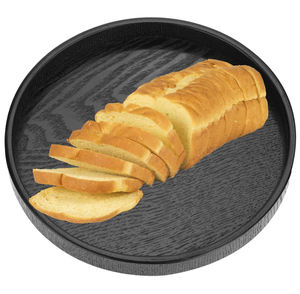 Plateau de service décoratif noir rond en métal galvanisé de haute qualité pour les dîners de mariage plateaux de service alimentaire - Product Image 3