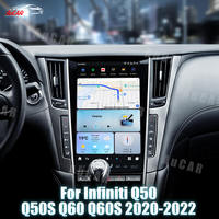 Aucar 13.6 ''Tesla Android 13 Auto Radio GPS Navigation Autoradio pour Infiniti Q50 Q50L Q60 Q60L Mark 7 2020-2022 Lecteur DVD de voiture