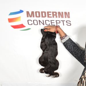 Paquets de cheveux humains vierges indiens bruts alignés cuticule naturelle Bodywave lâche vague profonde extensions non traitées couleur brillante naturelle - Product Image 5