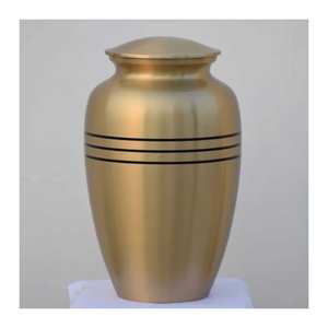 Urne funéraire moderne la plus vendue et fabriquée pour l'exportateur de crémation d'urne en laiton blanc humain d'Inde de haute qualité - Product Image 1