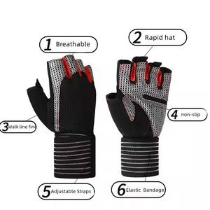 New Arrival Customized Logo Breathable <b>Fitness</b> <b>Glove</b> for Men Women Adjustable Half Finger Fancy <b>Glove</b> For Adults In Good Quality - Product Image 5
