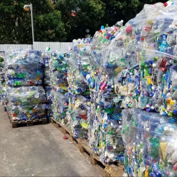 Clean Grade Banyak Dijual Sampah Plastik Daur Ulang Botol Pet Potongan Di Bale