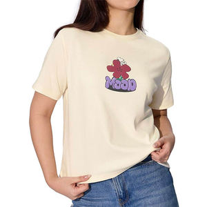 Camisetas de verano para mujer de diseño personalizado con estampado de soplo ecológico 100% algodón transpirable servicios OEM precio bajo - Product Image 1