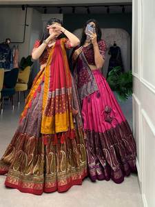 Lehenga choli สุทธิผู้หญิงอินเดียแต่งงานแบบดั้งเดิม - Product Image 6