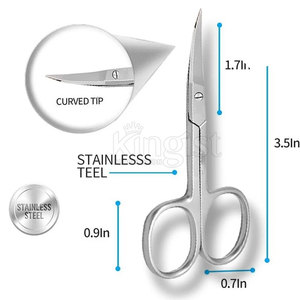 Ciseaux à cuticules avec lames compactes et aiguisées pour un travail fin des ongles, ciseaux à cuticules fabriqués au Pakistan - Product Image 2