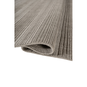 พรมโพลีเอสเตอร์ทำมือขนาดใหญ่ ลายทางสีเบจและสีน้ำตาล รูปทรงสี่เหลี่ยมผืนผ้า ขนาด 9x12 ฟุต สำหรับใช้ในห้องนอนและทางเดิน - Product Image 2