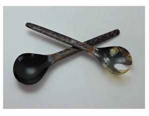 Vente chaude En Acier Inoxydable Salade Serveur Ensemble Avec Manche En Bois Personnalisé Salade Cuillère Fourchette Cuisine Outils Ustensiles De Service - Product Image 4