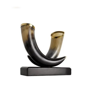 Jarrón de flores de cuerno de búfalo, decoración de Mesa para el hogar, precio barato, jarrón de flores con incrustaciones de cuerno de buey, el mejor producto - Product Image 1