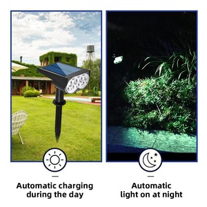 Extérieur paysage LED lampe solaire alimenté lumières extérieur IP68 étanche 7 Modes d'éclairage <span class=keywords><strong>jardin</strong></span> cour projecteur Villa arbre lumières - Product Image 5