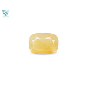 Saphir Jaune Naturel (Pukhraj) 4,62 Carats, Taille Émeraude Facettée, Pierre Libre, Matériau de Gemme Rouge Similaire à l'Alexandrite et à l'Aigue-marine - Product Image 1