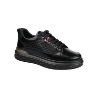 Baskets décontractées en cuir pour hommes M1075, automne-hiver, antidérapantes, logo triangulaire V, lacets plats, semelle EVA, talon bas, à lacets, vente en gros, export