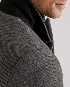 New Street Fashion Ligero OEM Transpirable Hombres Abrigos Streetwear Turn Down Collar Ropa de hombre Abrigos largos - Product Image 6