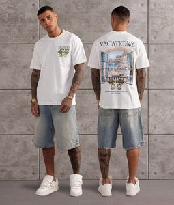 เสื้อยืดโอเวอร์ไซส์ลายกราฟิกสไตล์สตรีทแวร์  ผ้าเนื้อหนา 240 กรัม ผ้าฝ้าย 220 กรัม ไซส์พลัส - Product Image 1