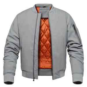 Chaquetas de bombardero de gran tamaño para hombre, nuevo diseño personalizado suave y logotipo frontal, chaquetas de bombardero lavables para hombre, chaqueta de invierno para hombre - Product Image 1