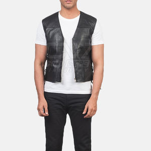 Gilet en cuir pour hommes à conception personnalisée très vendu Gilet en cuir pour hommes à prix abordables en vente en ligne - Product Image 5