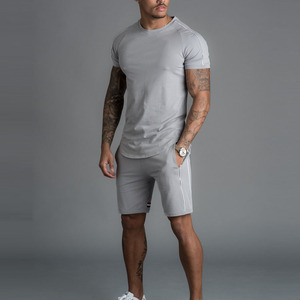 Ensemble short en coton pour homme, 2 pièces, logo personnalisé, grande taille, collection été 2020 - Product Image 3