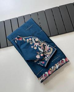 ชุดส่าหรีพื้นเมืองของผู้หญิงชุดปาร์ตี้แฟนซีชุดปาร์ตี้แฟนซีแบบดั้งเดิมจากนักออกแบบบอลลีวูดอินเดียล่าสุด - Product Image 4