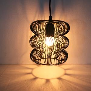 Luminaire suspendu de taille moyenne, design antique, en fer noir, hauteur réglable, intensité variable, protection des yeux, installation facile, pour la maison, le bureau - Product Image 4