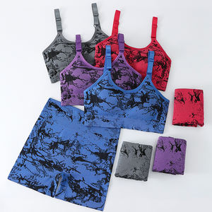 Ensemble de sport de yoga 2 pièces pour femmes, personnalisé, de haute qualité, respirant, sans couture, en spandex/nylon, couleurs personnalisées - Product Image 5