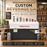 Impresora UV Rotativa de Alta Velocidad de 360 Grados para Latas de Bebidas, Latas de Aluminio, Latas de Cerveza, Impresión Cilíndrica Completa, CMYK, Barniz Blanco