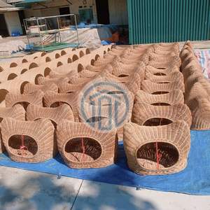 Best Selling Handwoven Wicker Water Hyacinth Pet House Eco Friendly Handmade Natural Cat <b>Dog</b> <b>Cave</b> <b>Bed</b> Wholesale Bulk Supplier - Product Image 6
