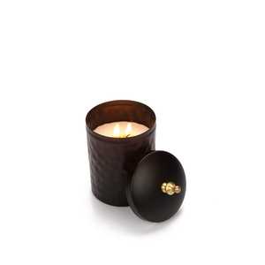Bougie décorative de pot en métal noir de vente chaude avec décor de fête de mariage à la maison de couvercle - Product Image 4