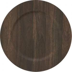 Bandeja con borde de cuentas de madera con acabado pulido de grano redondo de servicio natural y borde de cuentas decorativas - Product Image 3