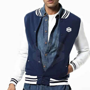 Chaqueta Universitaria de Invierno para Hombre con Logotipo Personalizado, Cuello Alto y Logotipo Frontal, Colores y Tallas Personalizables de Alta Calidad - Product Image 1