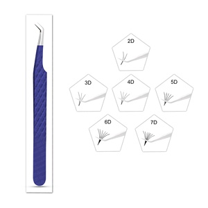 Pinces à épiler pour extensions de cils en acier inoxydable, directement de l'usine, faciles à utiliser, antistatiques, non corrosives, avec pointe en fibre - Product Image 2