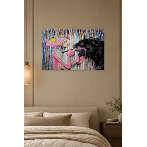 Impression sur toile Graffiti Panthère Rose et Panthère Noire Fida - Product Image 4