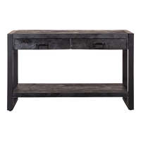 Mangohouten Britt 120 cm Meuble TV Table d'appoint noire
