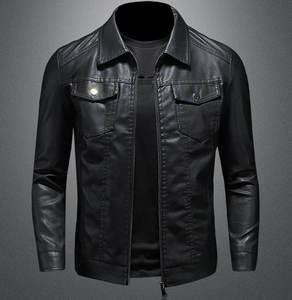 Veste en cuir véritable pour hommes Veste en cuir véritable marron à vendre Fabriqué par Huzaifa Products Étiquettes et étiquettes avec logo personnalisé - Product Image 1