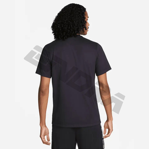 Camiseta de Manga Corta Negra para Hombre, Corte Regular, Cuello en V, Secado Rápido, Tejido Jersey Transpirable y Ecológico, Logotipo Estampado en la Parte Delantera, Estilo Casual - Product Image 2