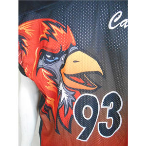 Camiseta de Fútbol Americano Urbana de Malla Completa con Cuello en V, Costuras Resistentes y Número de Equipo Bordado para Uso en Ligas - Product Image 5